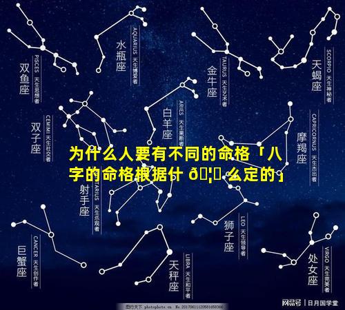 为什么人要有不同的命格「八字的命格根据什 🦉 么定的」